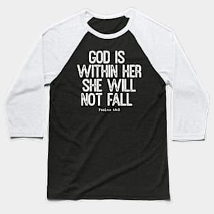 Inspirational Christian Message Faith and Empowerment Baseball T-Shirt